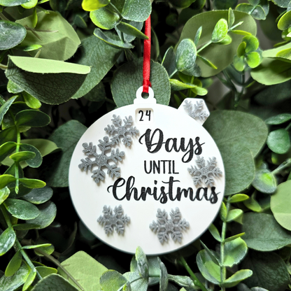 Days Until Christmas Countdown Ornament