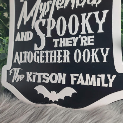 Custom Last Name Halloween Sign