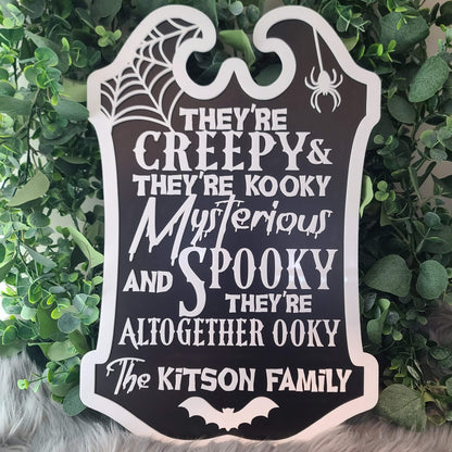 Custom Last Name Halloween Sign