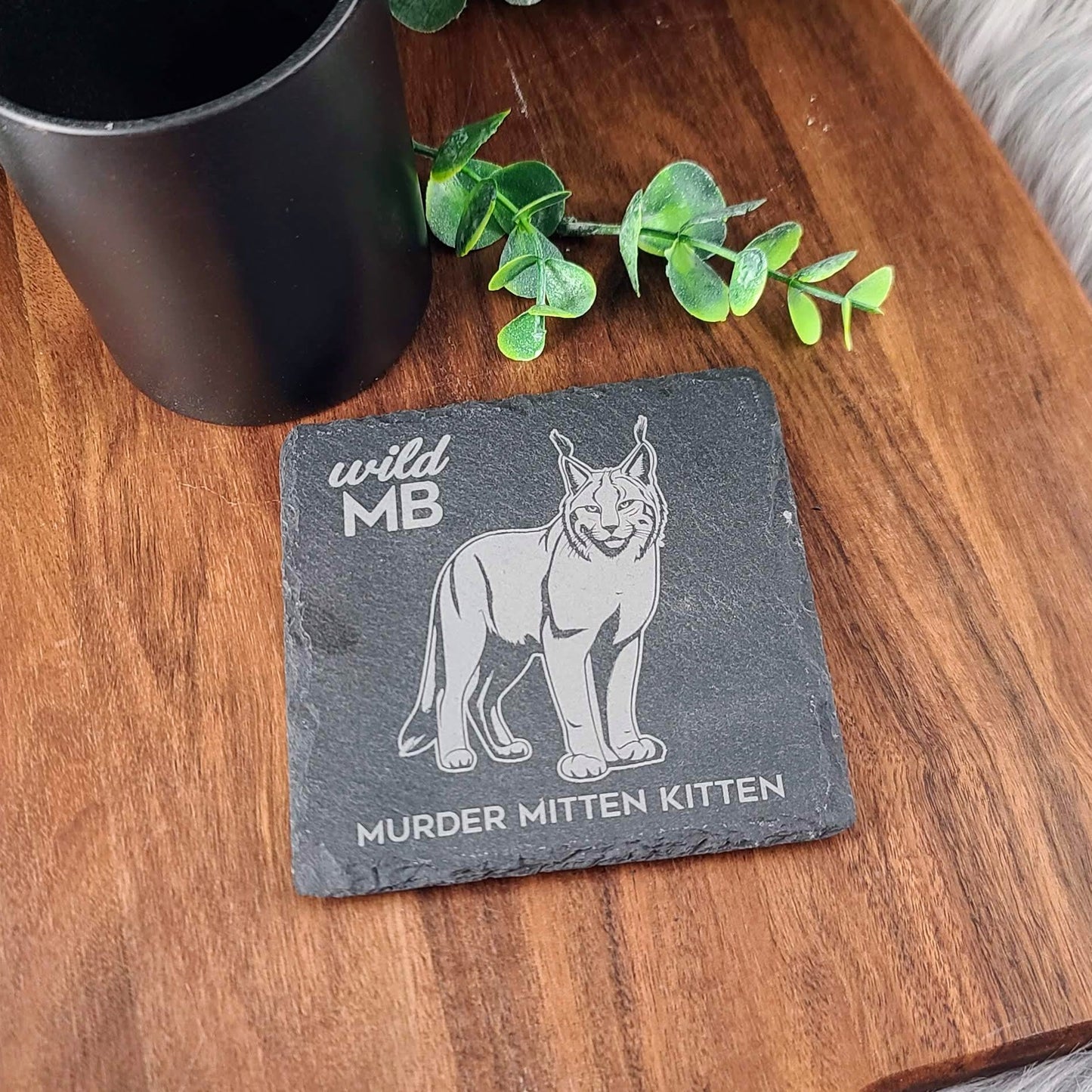 PAWS Wild MB Coasters - Natural Slate