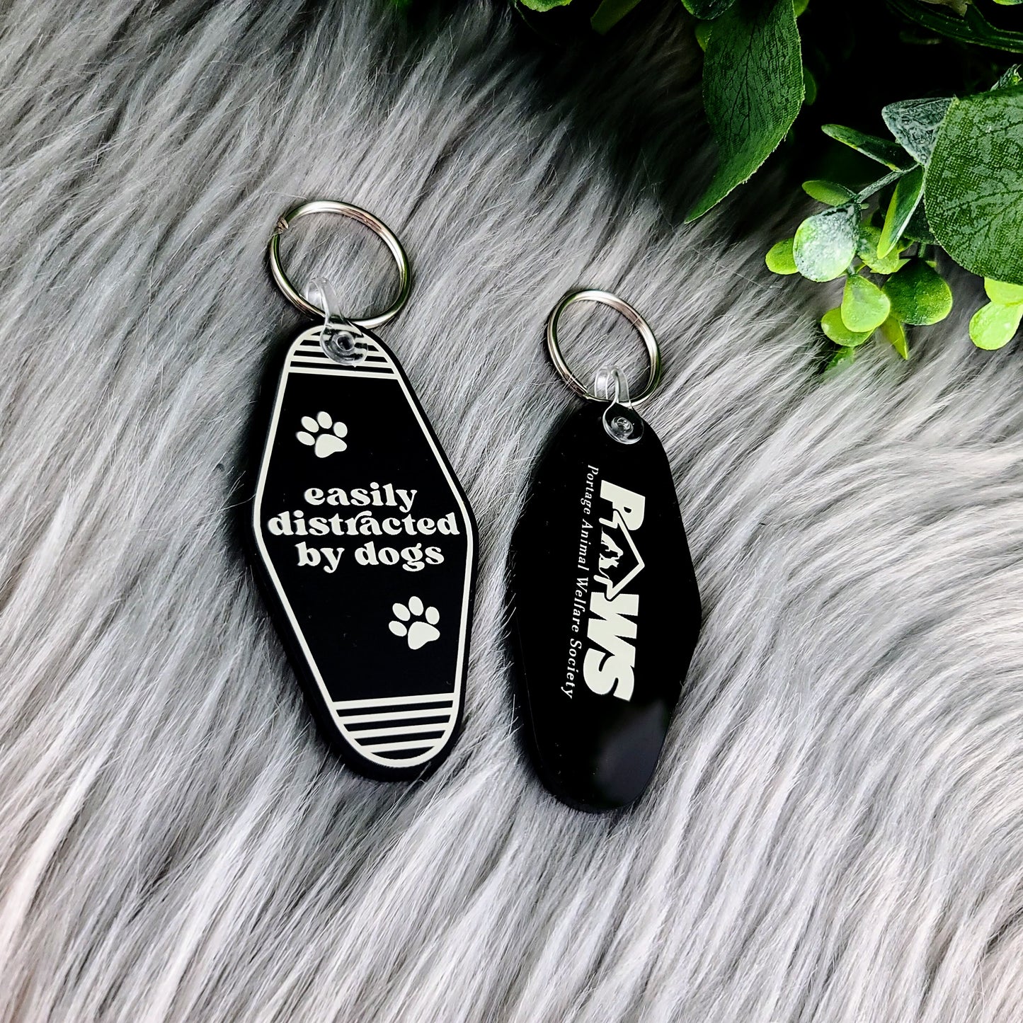 PAWS - Easily Distracted Acrylic Keychain