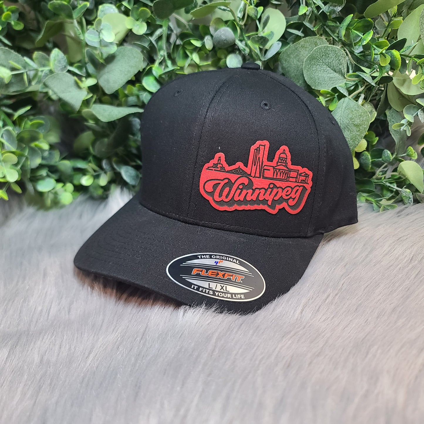 Baseball Hat - FlexFit - Custom Engraved Leather Patch Available