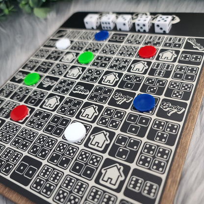 Dice Poker Game Board