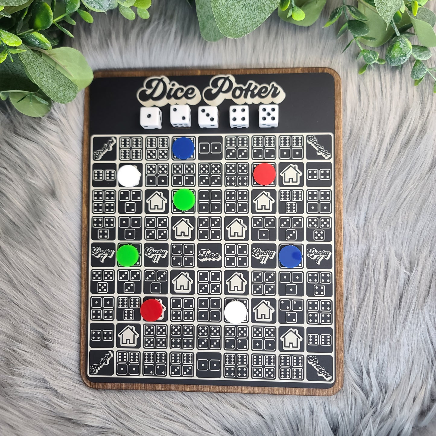 Dice Poker Game Board