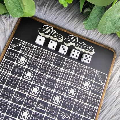 Dice Poker Game Board