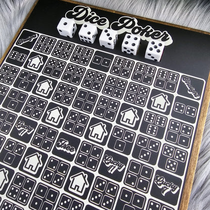 Dice Poker Game Board