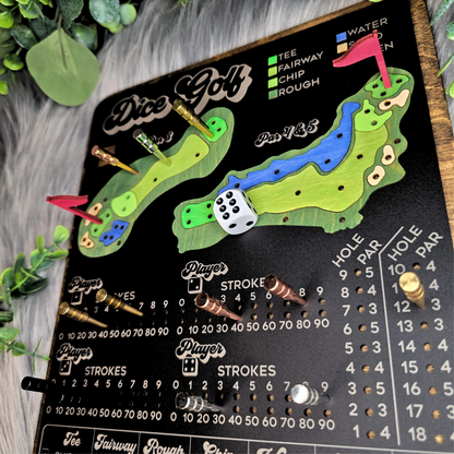 Dice Golf Game Board