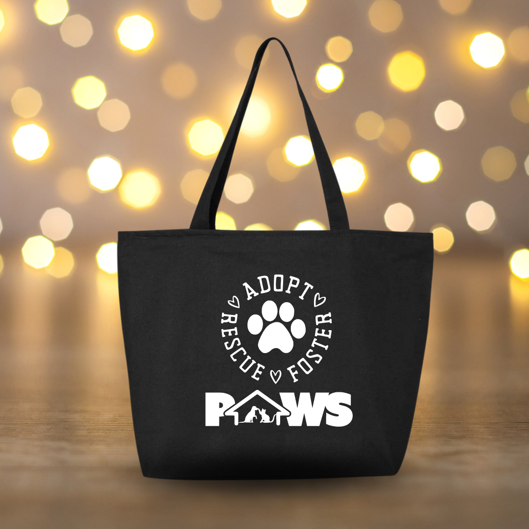 PAWS Zippered 25L Tote Bag