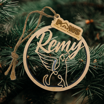 PAWS Custom Dog or Cat Name Ornament