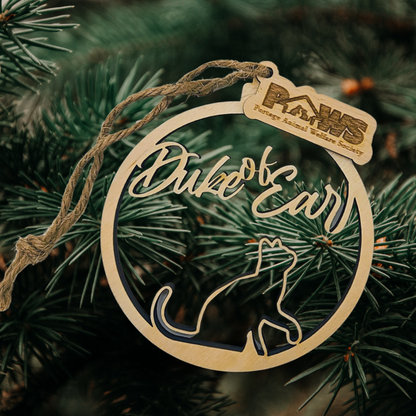 PAWS Custom Dog or Cat Name Ornament