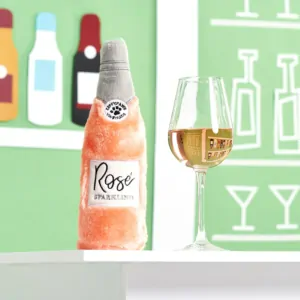 Happy Hour Crusherz Dog Toys - Rosé Wine