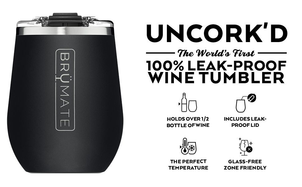BruMate Uncorked Wine Tumbler | Matte Amethyst